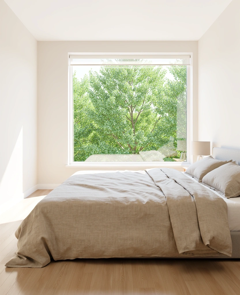 Habitación iluminada por el sol natural